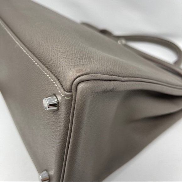 ✈️sold✈️Hermes Kelly35 Etoupe leather bag - Picture 9 of 16